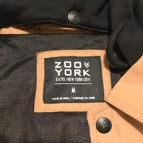 Zoo York Mens Jacket Size Medium Button Up Removable Hood - Picture 3 of 16